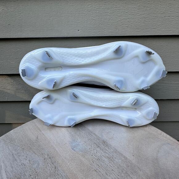 Adidas Mens Icon 7 Size 15 Boost Metal Baseball Cleats White Cloud Silver New - Picture 5 of 11